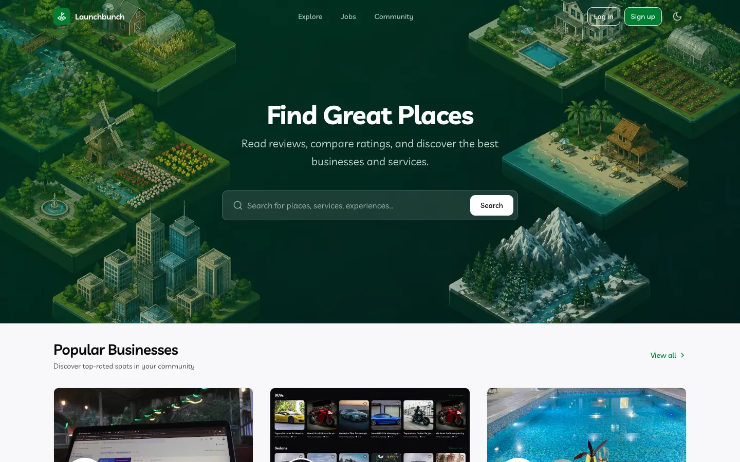 Launch Bunch homepage